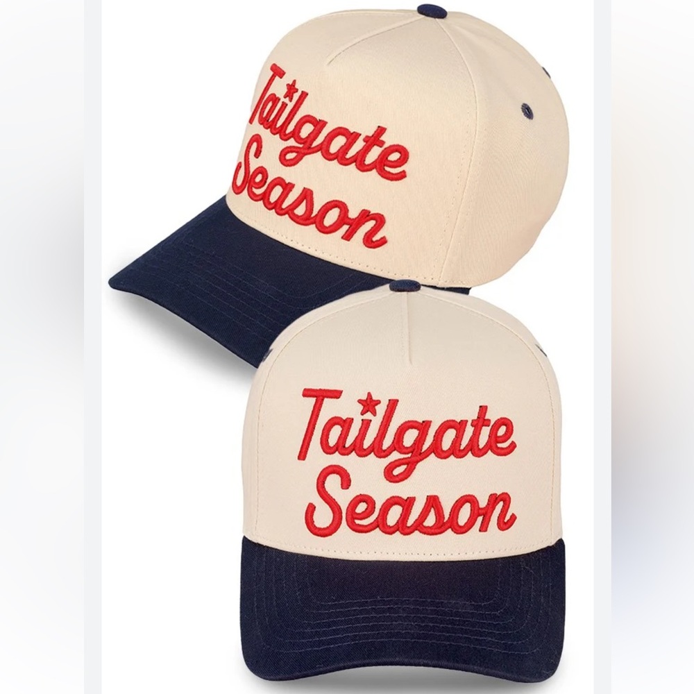 Tailgate Season Baseball Hat with adjustable back!  Great for sporting events!